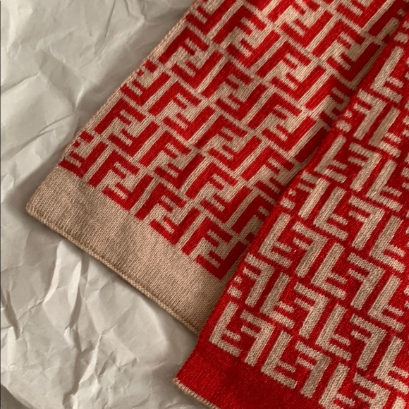 Fendi Orange Resort Wear Pencil Scarf - Picture 6 of 11